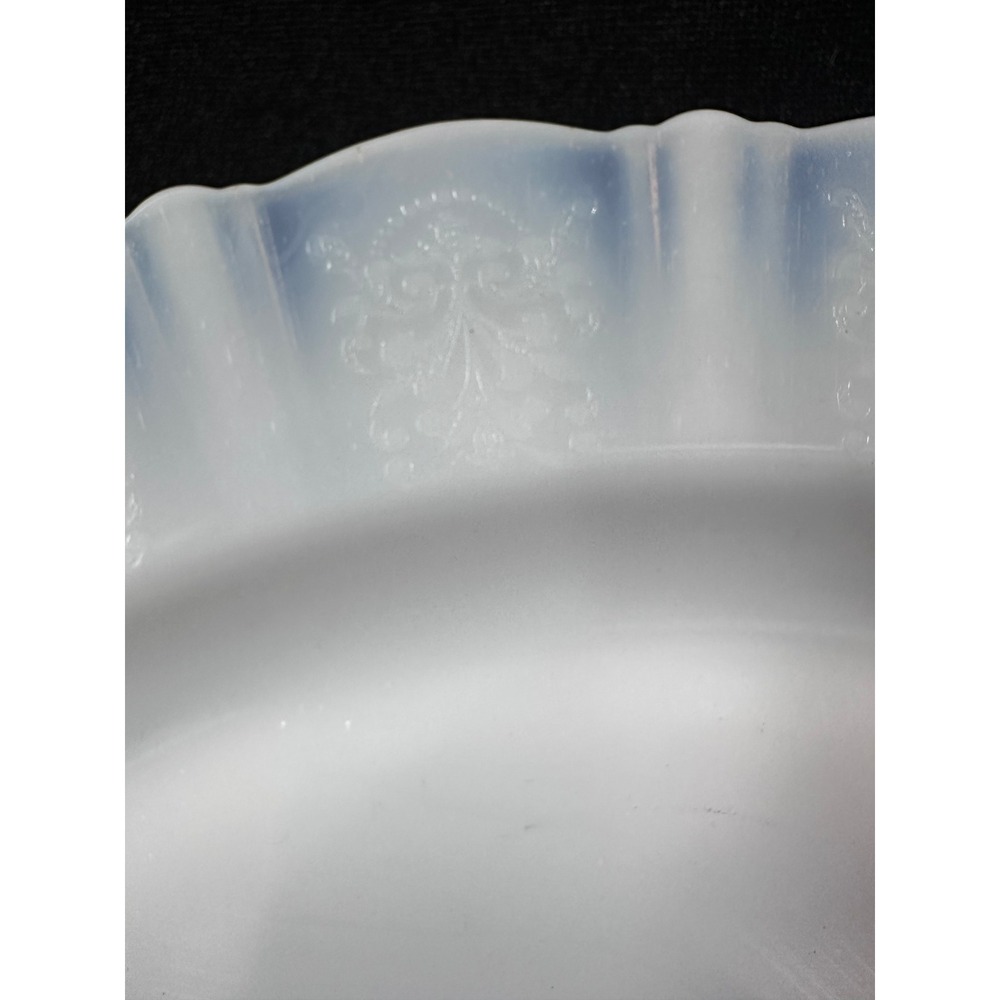 2 MacBeth-Evans Monax American Sweetheart etched Platters 13" Opalescent Glass - Picture 6 of 16